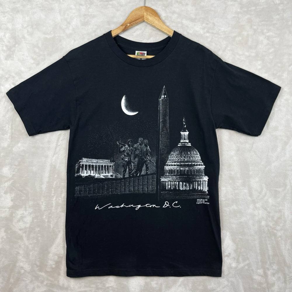 Fruit Of The Loom Vintage 90s Washington DC T Shirt Men's M Heavy Cotton